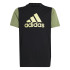 Camiseta adidas Infantil Essentials Big Logo Colorblock Cotton Preto