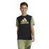 Camiseta adidas Infantil Essentials Big Logo Colorblock Cotton Preto