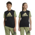 Camiseta adidas Infantil Essentials Big Logo Colorblock Cotton Preto