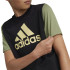 Camiseta adidas Infantil Essentials Big Logo Colorblock Cotton Preto