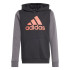 Moletom adidas Infantil Essentials Big Logo Colorblock Preto