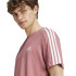 Camiseta adidas Homem Camisola simples Essentials com 3 riscas cor-de-rosa
