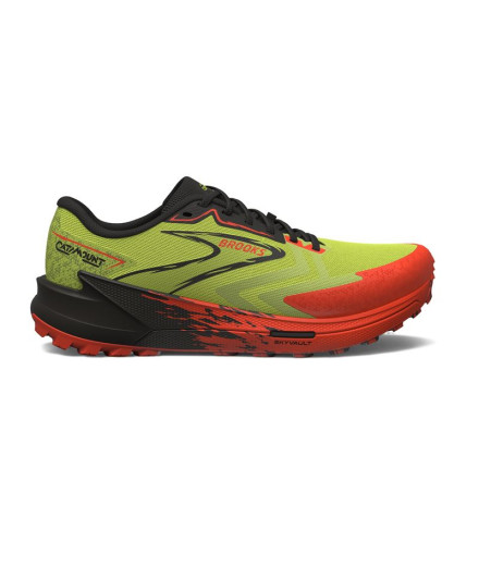 Sapatilhas Trail Brooks de Catamount 3 Amarelo/Vermelho...
