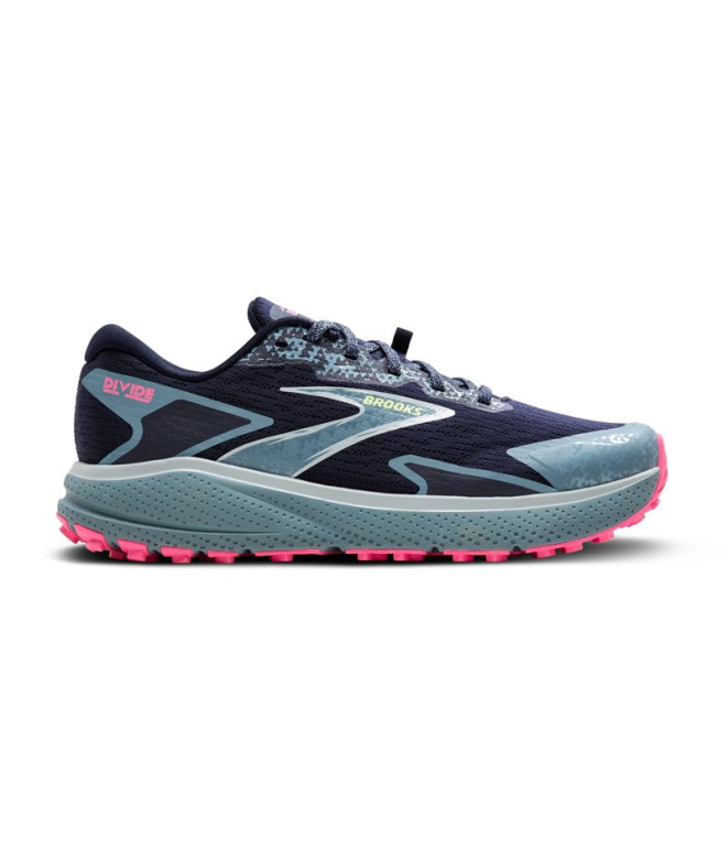 Sapatilhas Trail Brooks da Divide 5 Azul/Rosa...