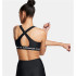 Sutiã esportivo Fitness Under Armour Mulher de Crossback Mid Preto