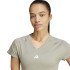 Camiseta adidas Mulher Aeroready Train Essentials Minimal Branding V-Neck Cinzento