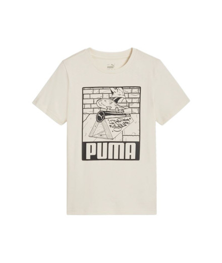Camiseta Menino Puma Essentials+ Mid 90S Graphic Branco