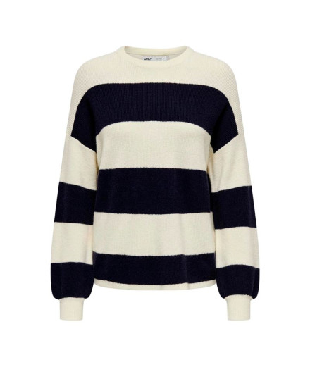 Moletom Only Onlatia tripe Whitecap Gray Mulher