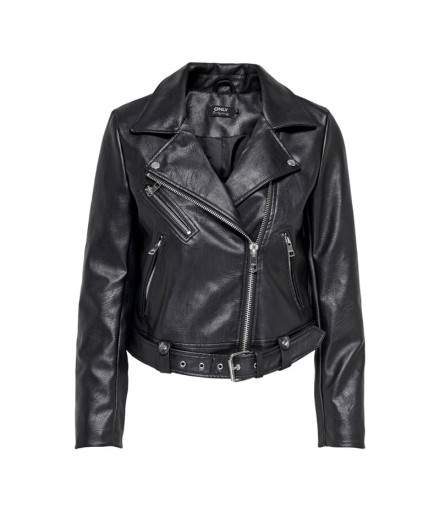 Casaco Only vera Faux Leather Biker Black Mulher