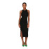 Vestido Only Onlbelfast S/L Midi Dress Jrs Noos Preto