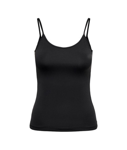 Camiseta Only ea S/L New Singlet Black Mulher