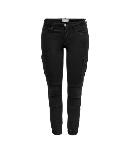 Calça Only Onlmissouri Cargo Black Mulher