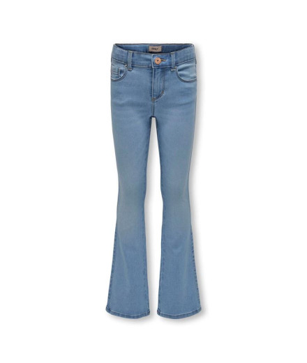 Calça Only Kogroyal Life Reg Flared Pim020 Light Blue...