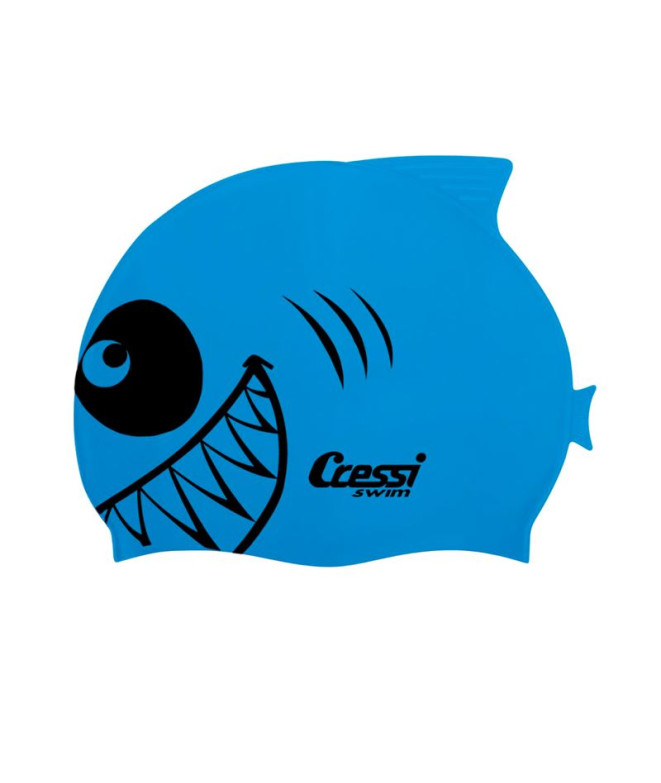 Boné de natação Cressi Silicone Tubarão Azul...