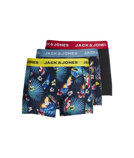 Cuecas Pack Surfar Jack e Jones Jacflower Bird 3 a Web Homem