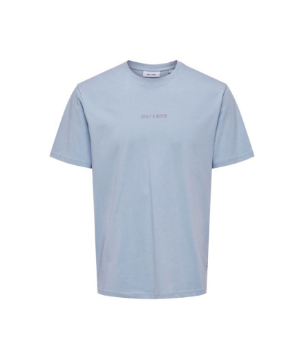 Camiseta Only & Sons Onslevi Life Reg Text Eventide Homem