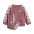 Conjunto adidas Set Infantil Jogger Essentials com 3 riscas cor-de-rosa