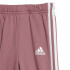 Conjunto adidas Set Infantil Jogger Essentials com 3 riscas cor-de-rosa