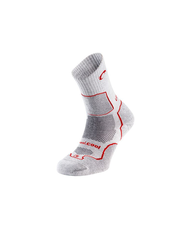 Meias de Montanha Lurbel Logan Five Cinza/Vermelho