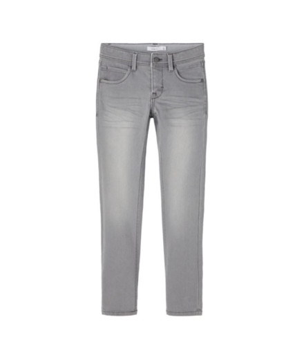 Calça name it silas Xslim Jeans 2002 Medium Grey Denim...