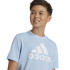 Camiseta adidas Infantil Essentials Big Logo Cotton Azul/branco