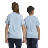 Camiseta adidas Infantil Essentials Big Logo Cotton Azul/branco