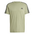 Camiseta adidas Homem Essentials Single 3-Stripes Verde