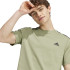 Camiseta adidas Homem Essentials Single 3-Stripes Verde