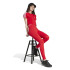 Malhas adidas Mulher Logotipo de cintura alta Essentials Vermelho