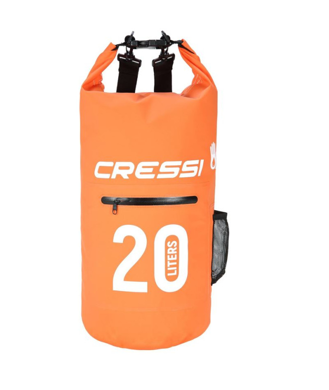 Bolsa Cressi Dry Pvc com Zíper Laranja 20L