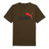 Camiseta Casual de Puma Ess+ 2 Col Logo Homem