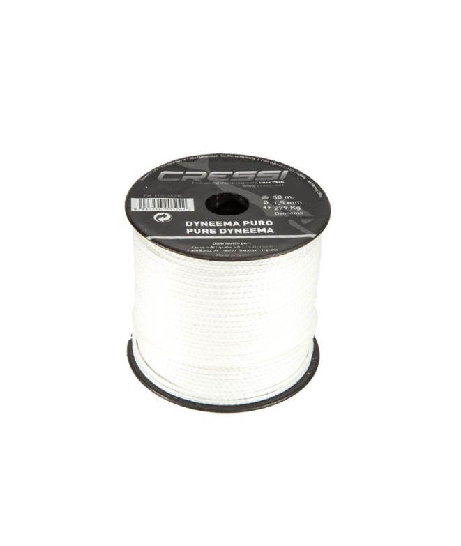 Cabo Dyneema 100% Ø1,5mm Branco (Bobina 50m)...