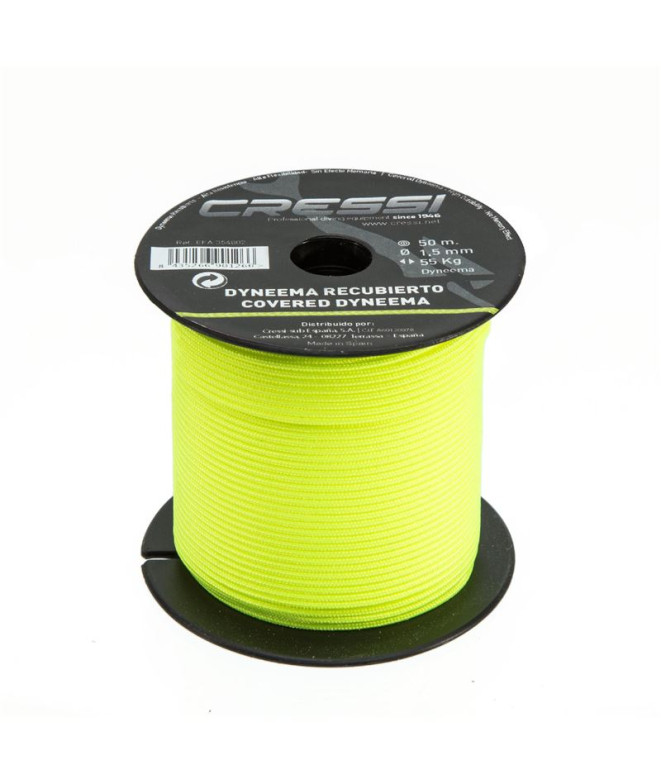 Cabo Dyneema C/Funda Ø1,5mm Amarelo (Bobina...