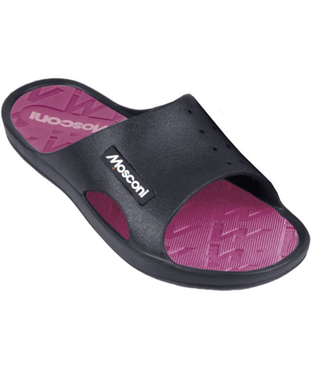 natação Mosconi Mulher Chinelos de piscina Preto-Fuxia