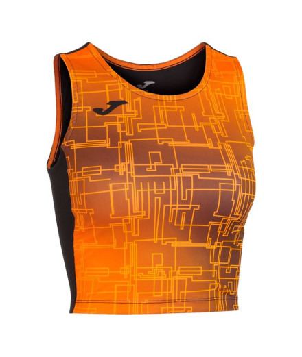 Top Running Joma Mulher Elite VIII Preto Laranja