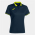 Polo Joma Mulher campeonato de Futebol VI Flúor Amarelo Marinho