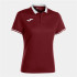 Polo Joma Mulher campeonato de Futebol VI Bordeaux Branco