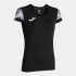 Camiseta Joma Mulher Manga curta Elite XI Preto Antracite