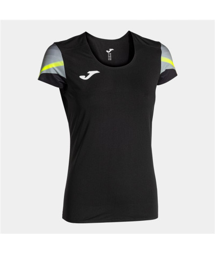 Camiseta Joma Mulher Manga curta Elite XI Preto Fluor...