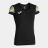 Camiseta Joma Mulher Manga curta Elite XI Preto Fluor Amarelo