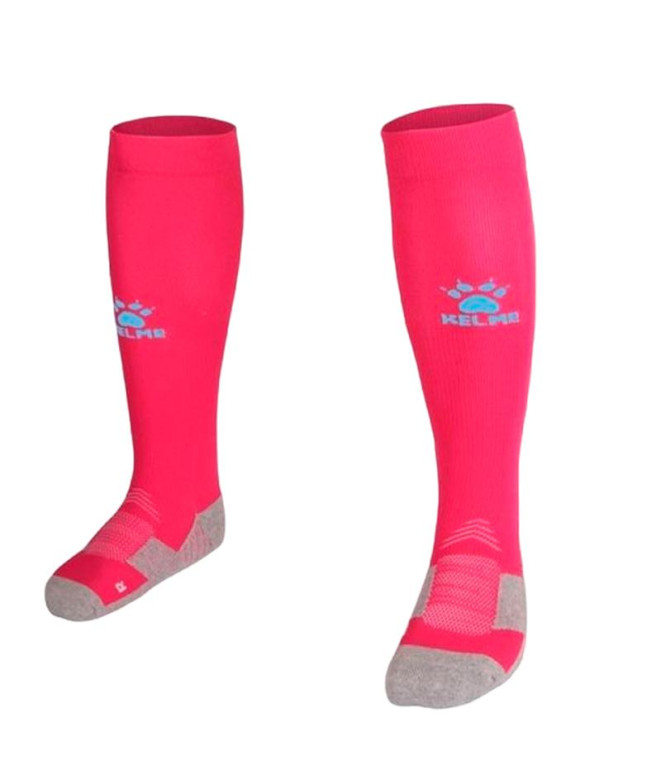 Meias Futebol Kelme de Long Sock Liga Rose-Blue...