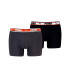 Cuecas Puma Dual Logo 2P preto / vermelho Homem