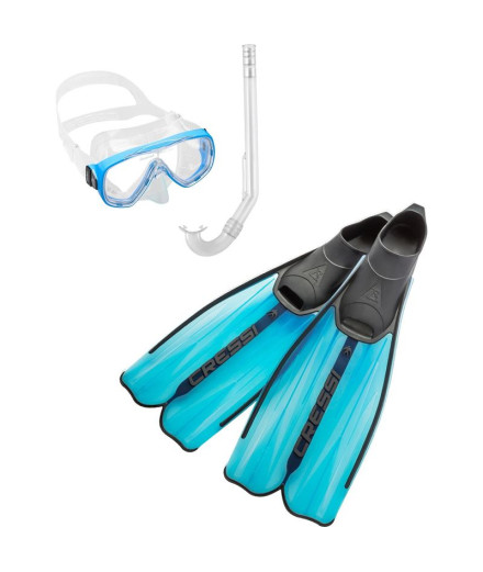 Kit de Mergulho Cressi Rondinella Aguamarina