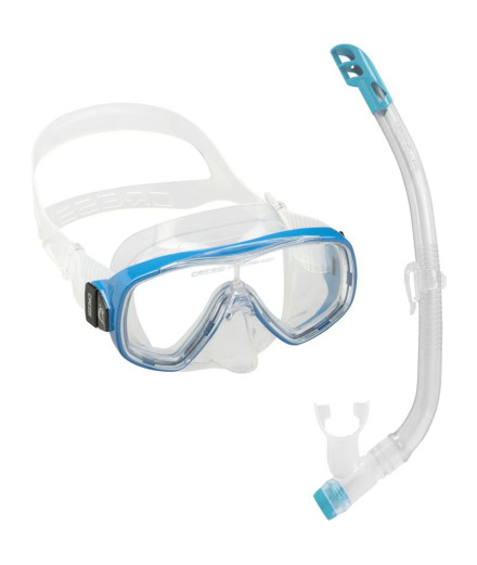 Kit de Mergulho Cressi Ondina Vip Infantil Transparente Azul