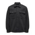 Camisa Only & Sons ash Ovr Woolen Look Pkt Black Homem