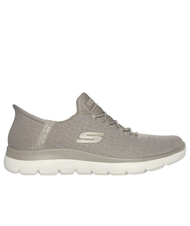 Sapatilhas Skechers Slip-Ins Summits Bege Mulher