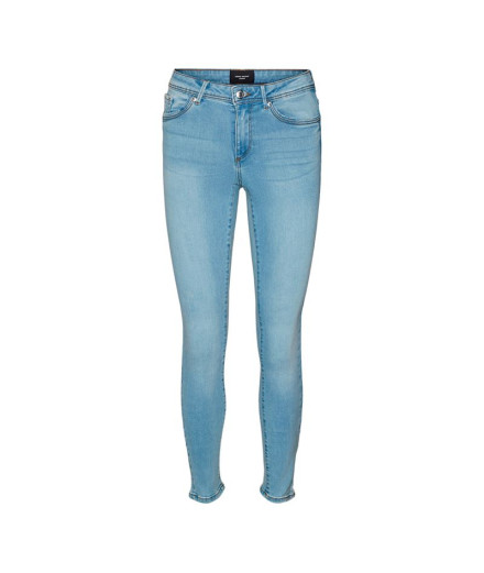 Calça Vero Moda tanya Piping Jeans Vi352 Denim azul claro...
