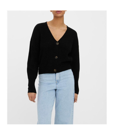 Moletom Vero Moda lea Gola em V com punho Cardin Preto...