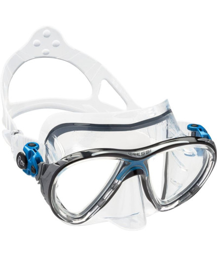 Máscara de Mergulho Cressi Evo Big Eyes Transparente Azul