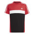 Camiseta adidas Infantil 3 Bandas Tib00 Vermelho vivo